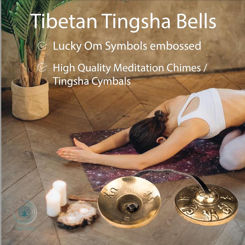 TIPITAKA Tibetan Tingsha Cymbal Bells with case | Handcrafted in Nepal Sound Healing Meditation bells 6.5 cm for Sound Healing and Mindfulness. Sound Healing Instrument for Yoga and Meditation - Image 2